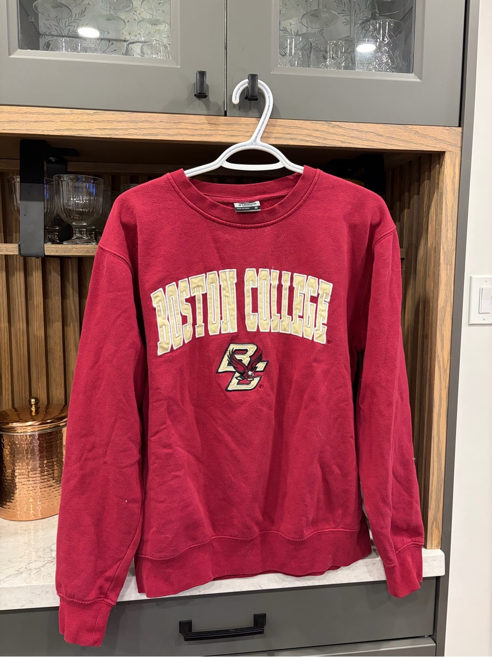 Stadium Athletics Boston College Burgundy Crewneck Sweatshirt
